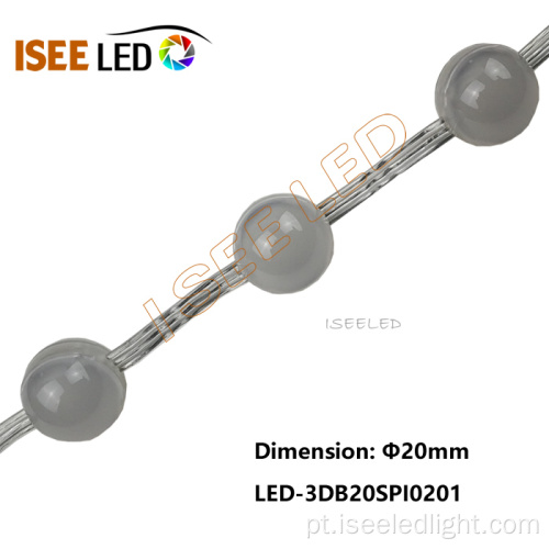 Luz inflável individual da corda da bola do diodo emissor de luz do diâmetro de 20mm